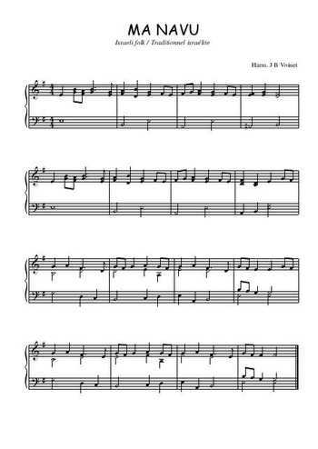 Téléchargez l'arrangement pour piano de la partition de Ma navu en PDF